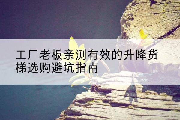 兴文升降货梯怎么选-工厂老板亲测有效的升降货梯选购避坑指南