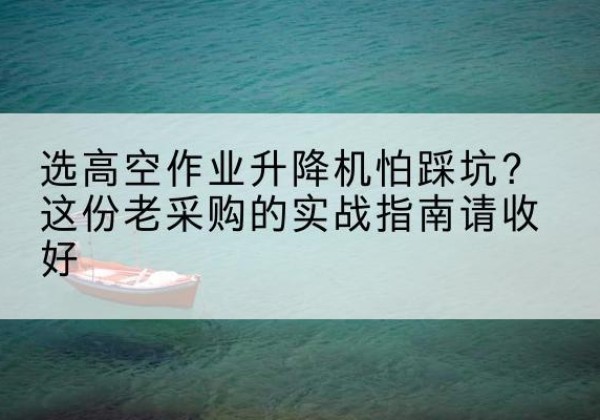 兴文高空作业升降机厂家推荐-选高空作业升降机怕踩坑？这份老采购的实战指南请收好