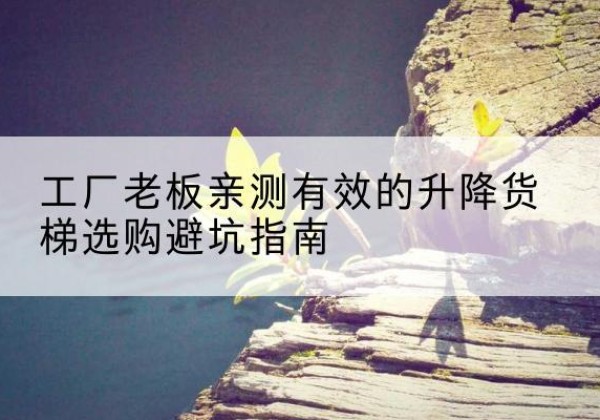 兴文升降货梯怎么选-工厂老板亲测有效的升降货梯选购避坑指南
